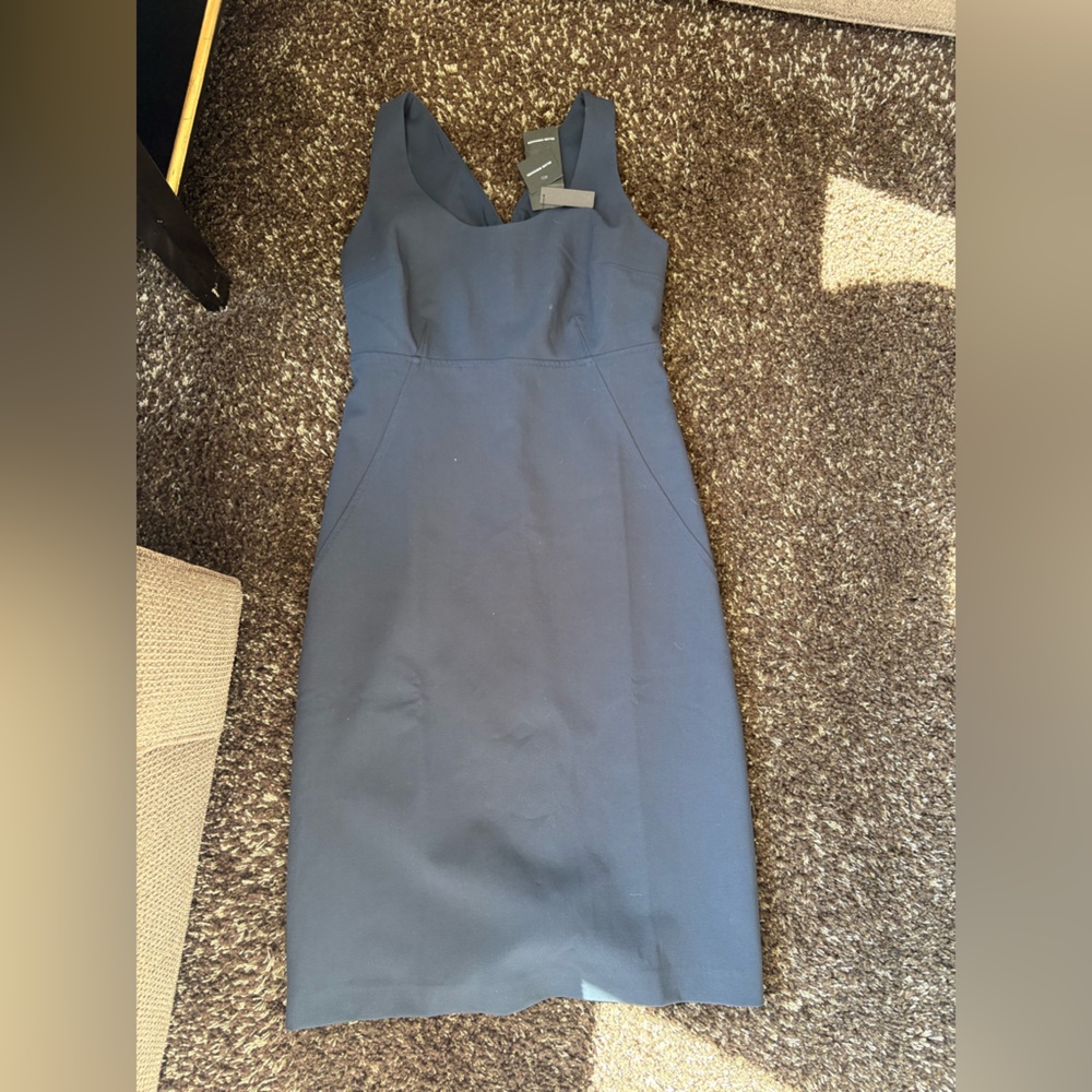 NEW - Club Monaco Classic Navy Midi Dress